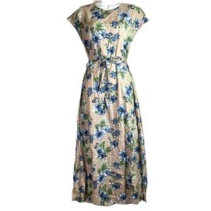 NWT Tylho Floral Cotton Midi Dress Size Small